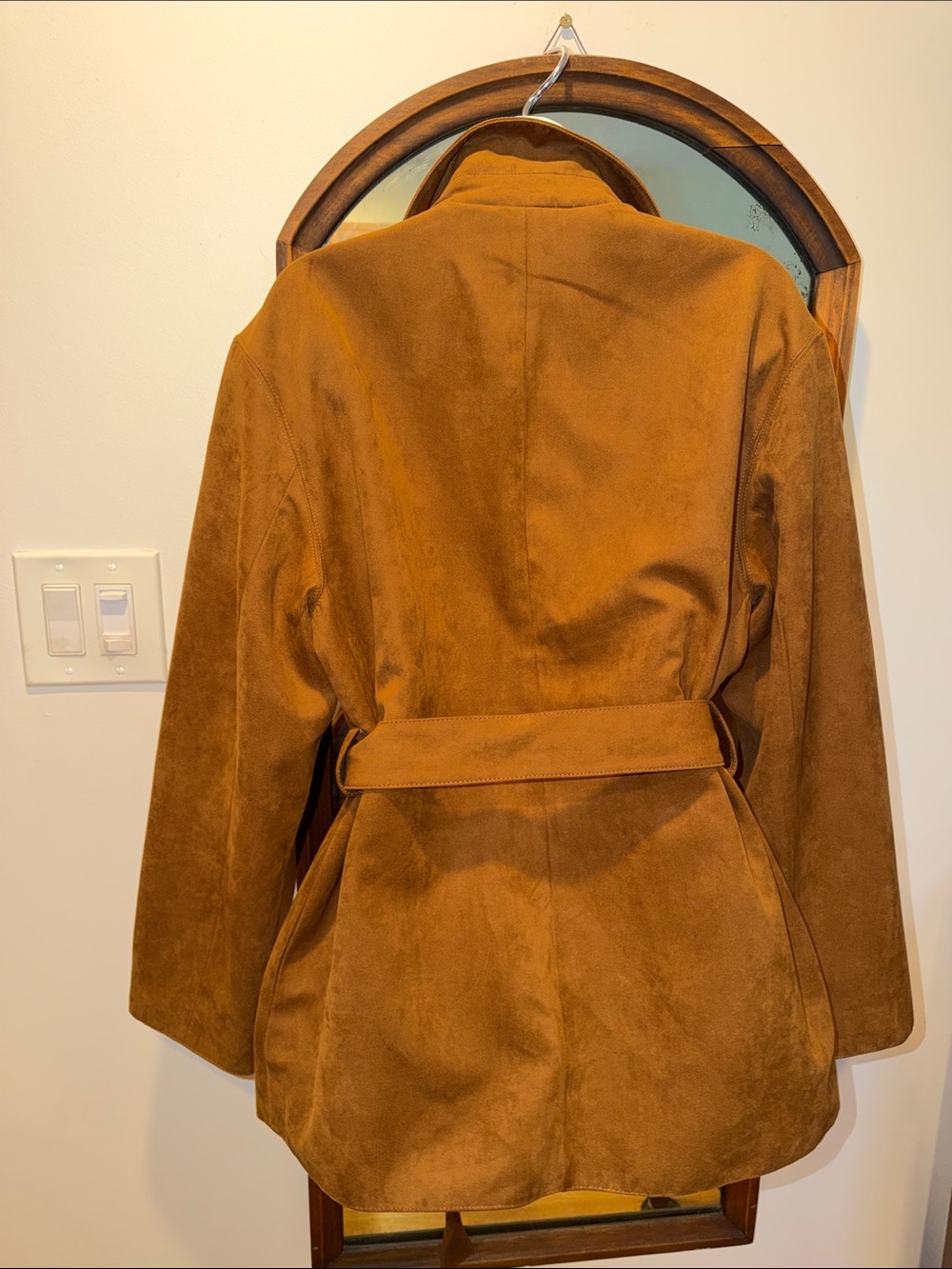 H&M Faux Suede Belted Coat M - Picture 3 of 5